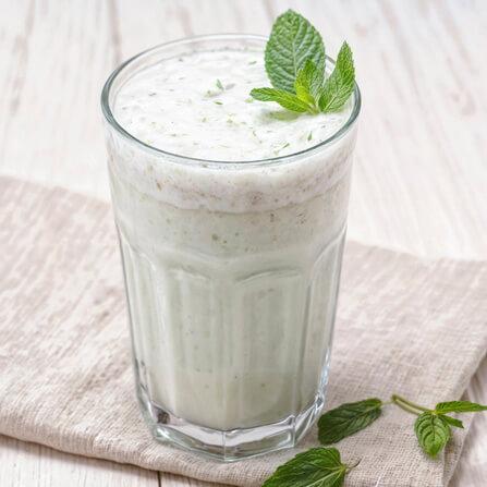 A glass of buttermilk