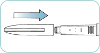 Covering the injection pen with the cap.