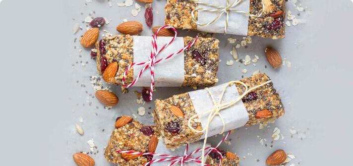 Crunchy chia seed bars