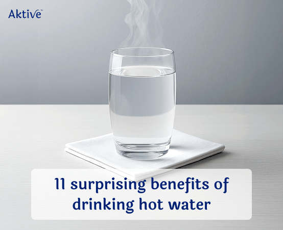 A glass of hot water