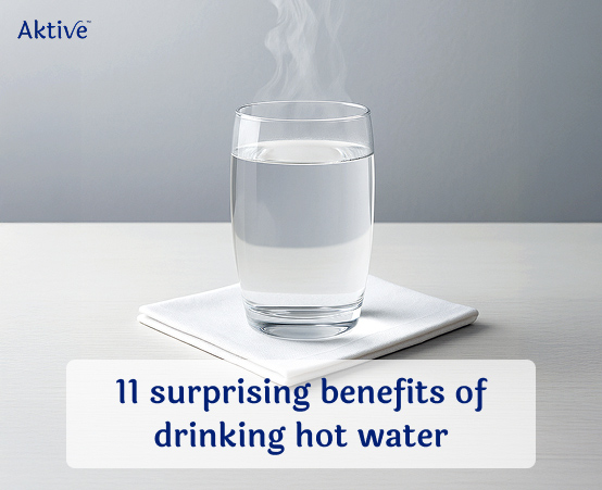 A glass of hot water