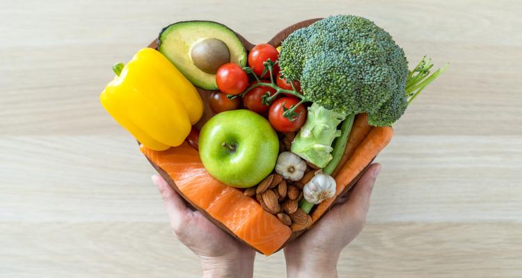 A plate filled with high-protein foods